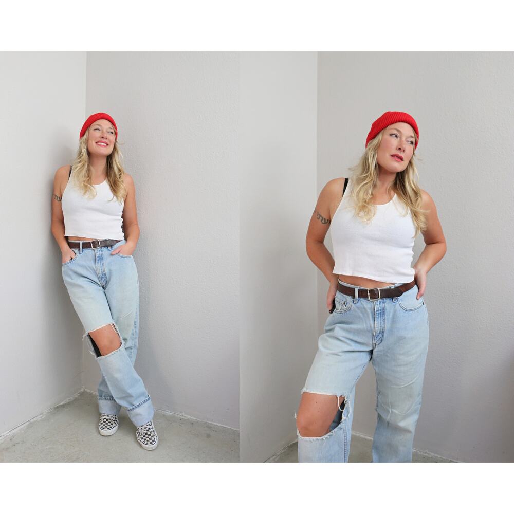 1990's Vintage Levi's 550 Canadian Made Jeans ~ Women's MD LG 33" 34" Men's MD
